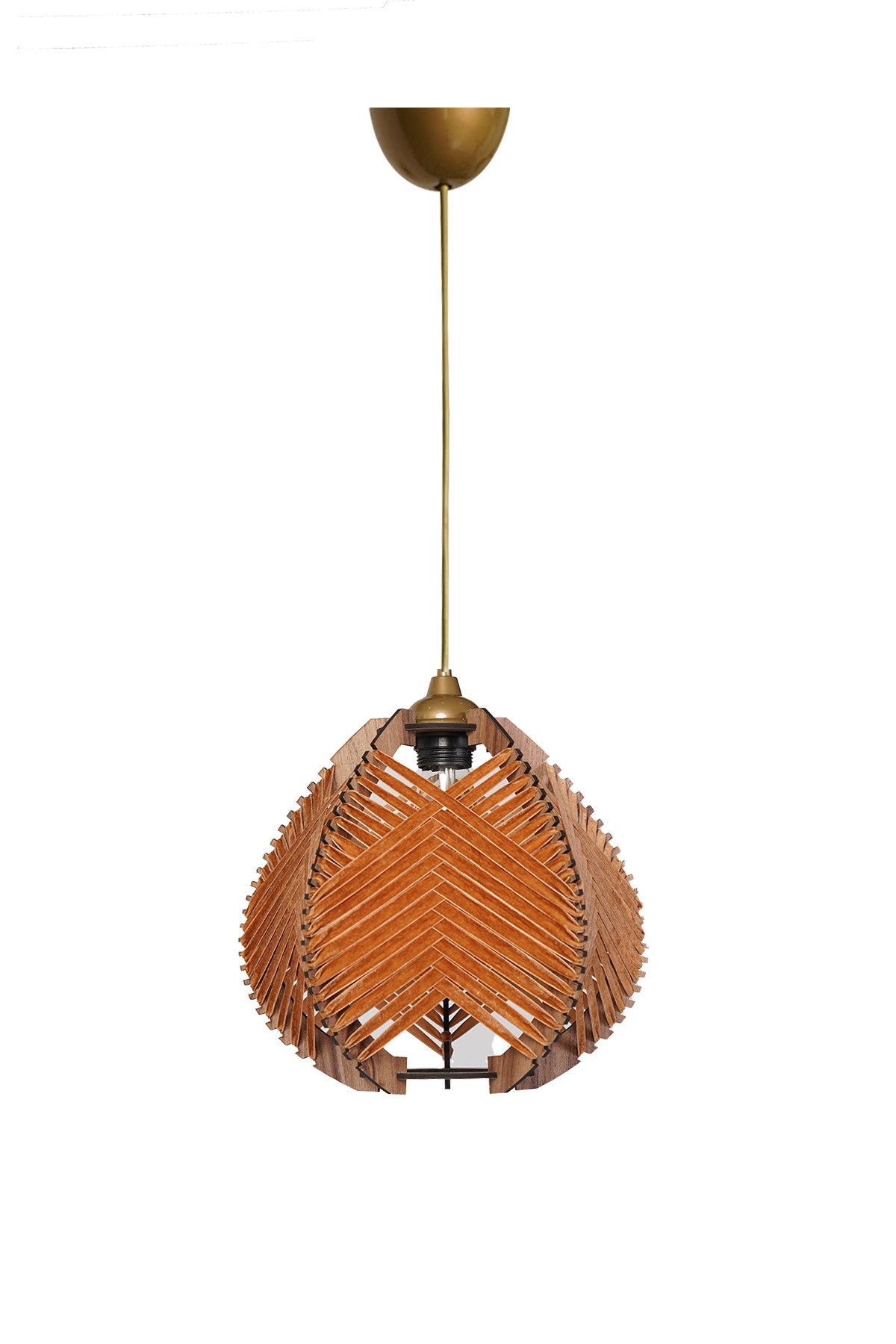 Candeeiro de Teto – 30 cm x 25 cm – Laranja – Plástico e algodão
