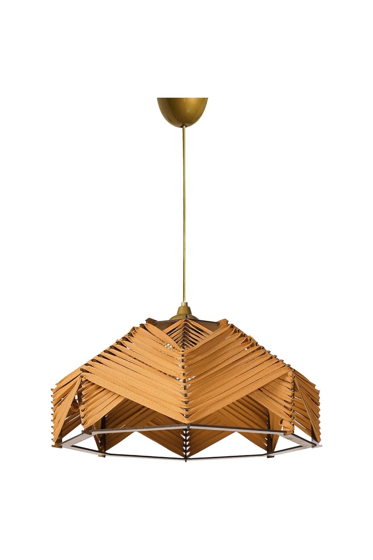 Candeeiro de Teto – 20 cm x 35 cm – Laranja – Plástico e Algodão