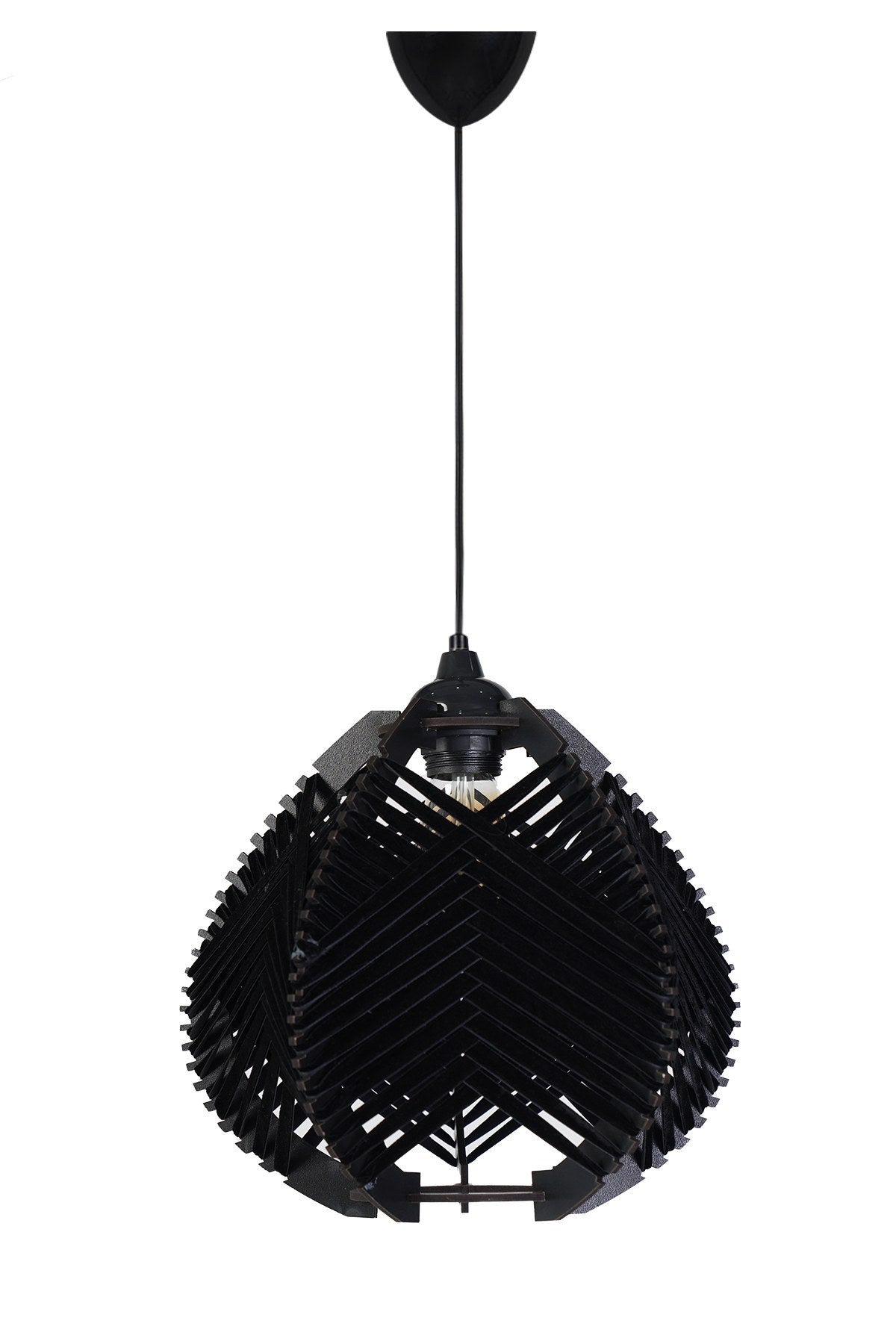 Candeeiro de Teto – 30 cm x 25 cm – Preto – Metálico