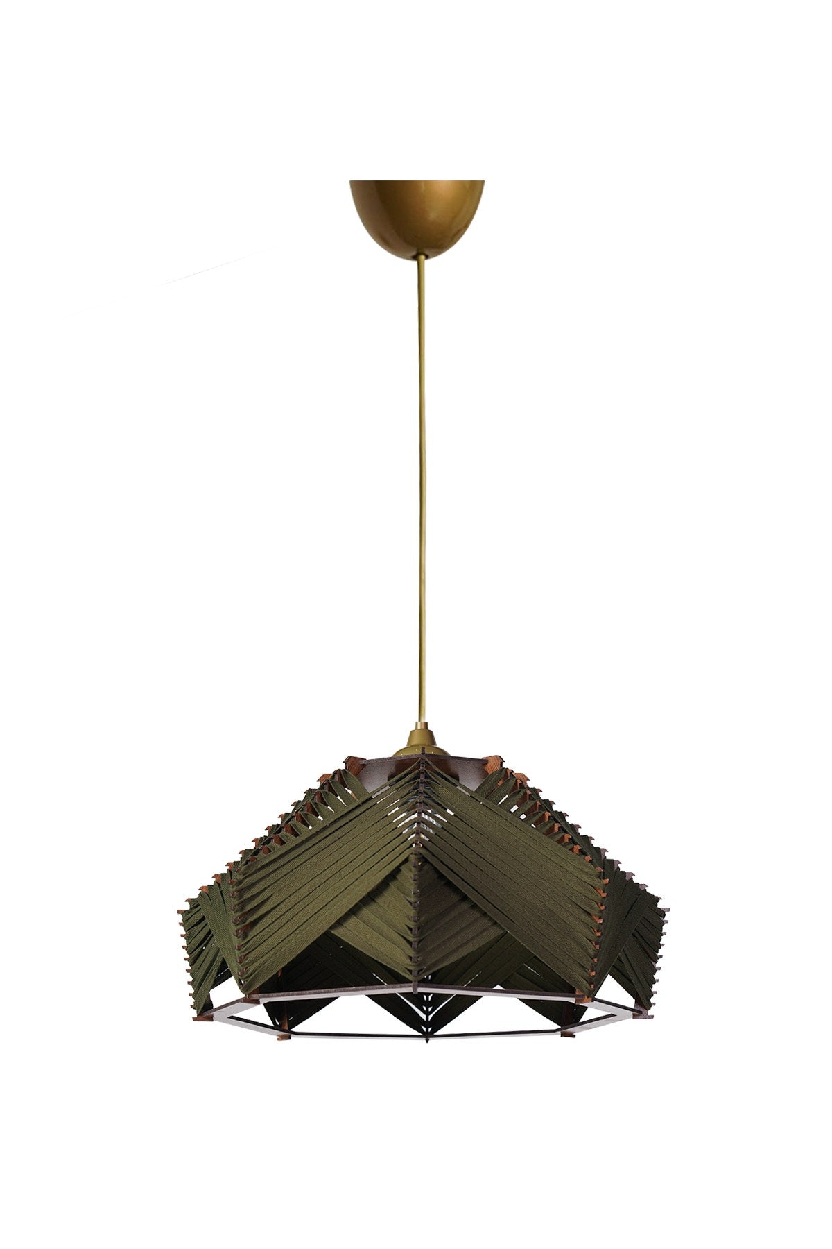 Candeeiro de Teto – 20cm altura – Cáqui – Plástico e Algodão