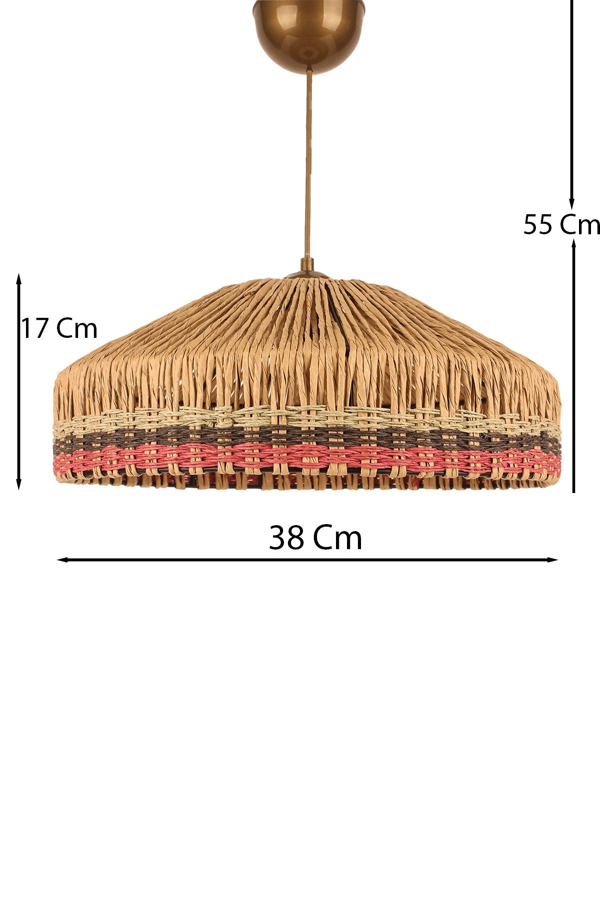 Candeeiro de Teto – 19-55 cm – Ecru – Metálico