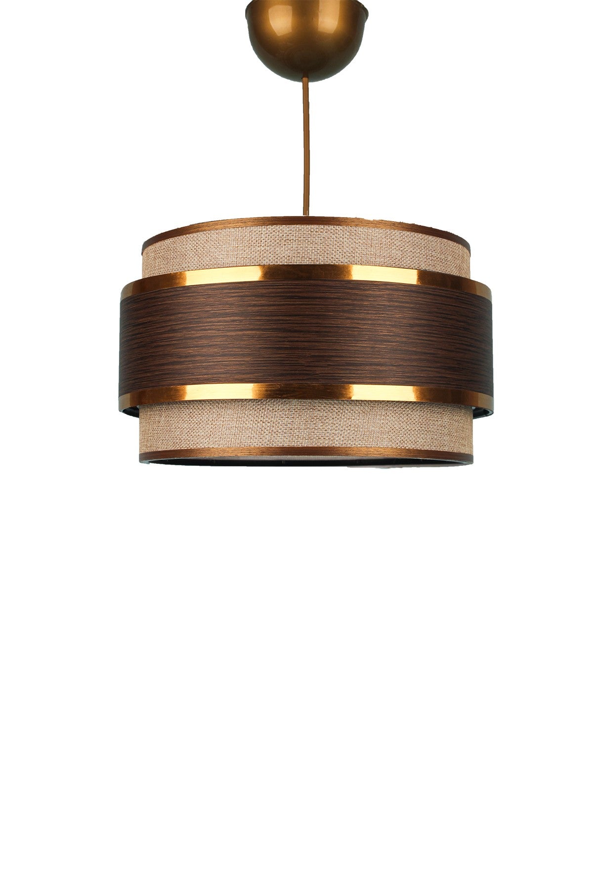 Candeeiro de Teto – Ø28 h:15,5 cm – Marrom – Plástico