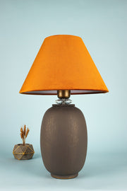 Candeeiro de Mesa de Cerâmica – 44 cm – Cinza