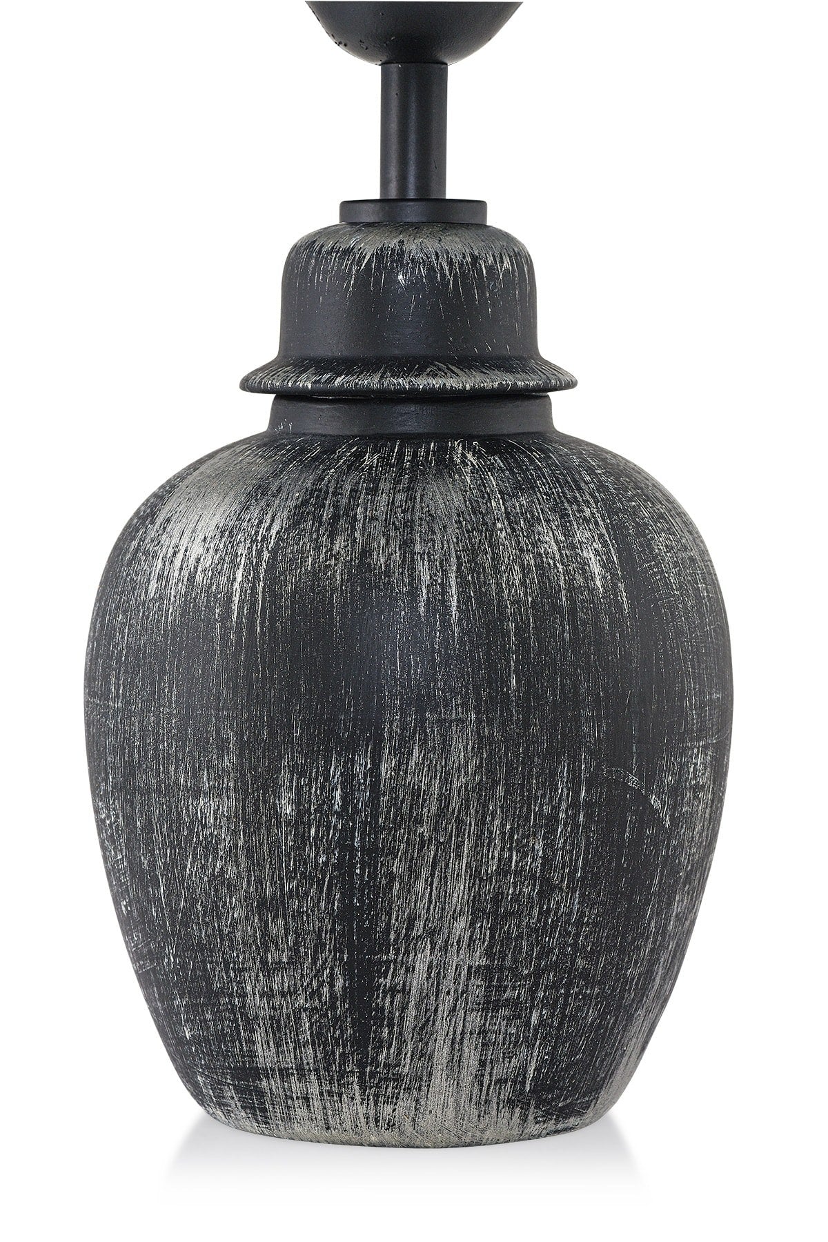 Candeeiro de Mesa – 52 cm – Preto e Prata – Metal