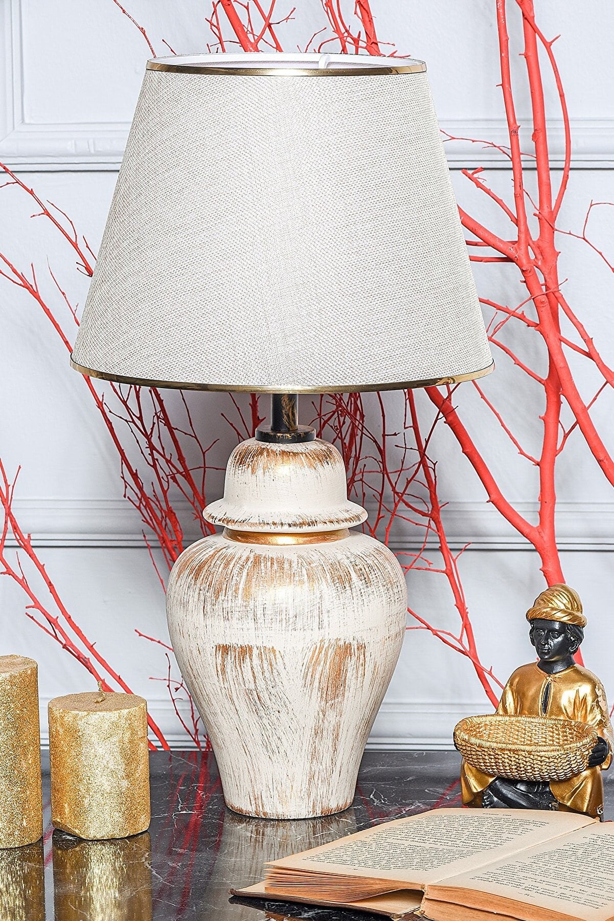 Candeeiro de mesa-TM274-Creme
Ouro