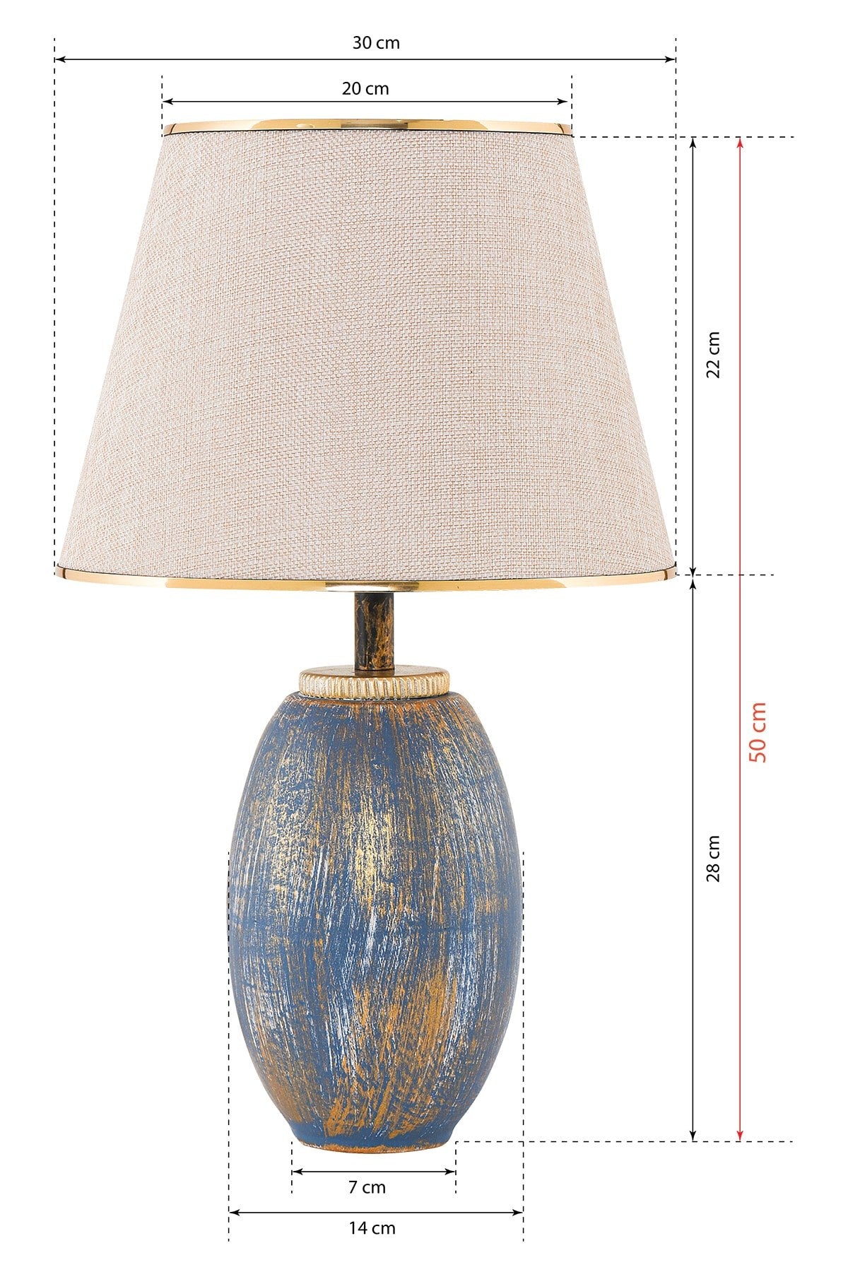Candeeiro de mesa-TM277-Azul
Dourado