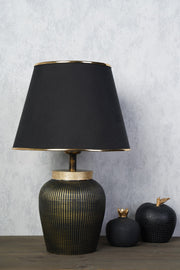 Candeeiro de Mesa – 50 cm x 30 cm – Preto e Dourado – Metálico