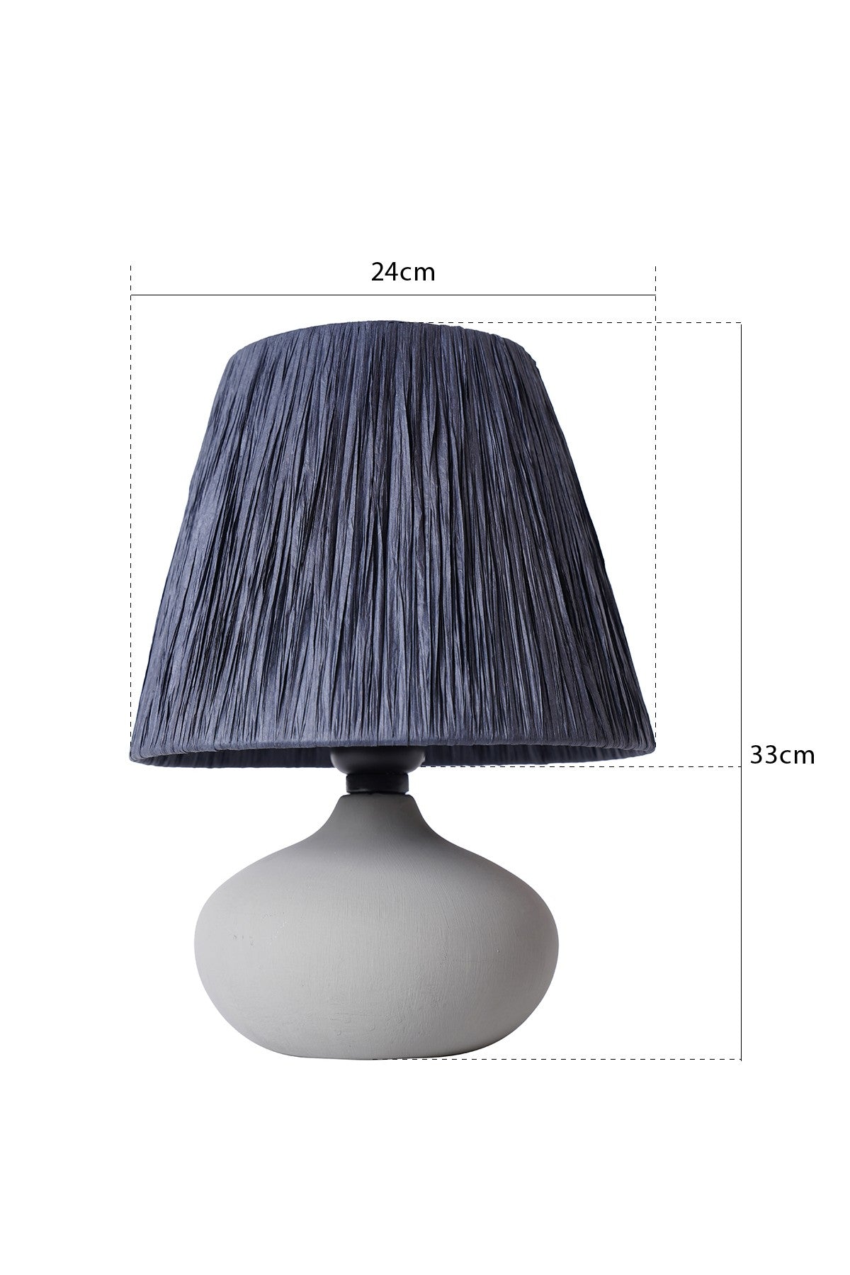 Candeeiro de Mesa – 24 cm x 33 cm – Bege – Cerâmica