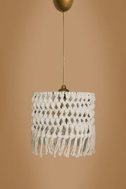 Candeeiro de Teto – 30 cm x 25 cm – Creme – Plástico