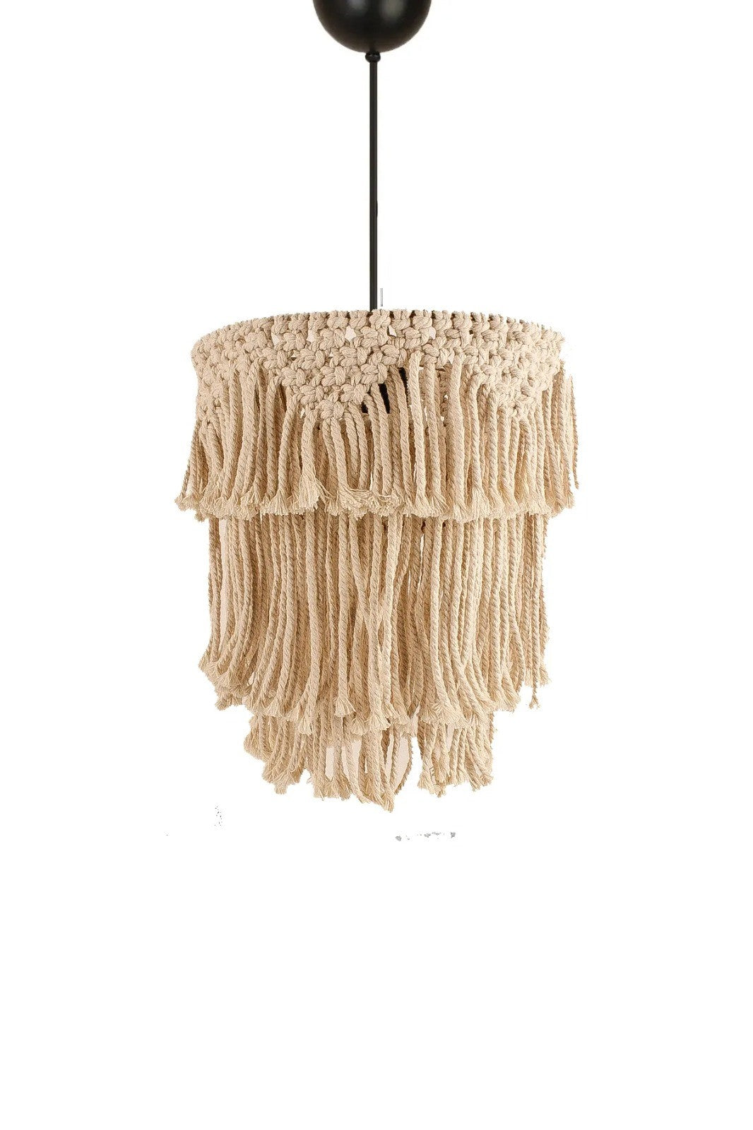 Candeeiro de Teto – 30 cm – Creme – Plástico