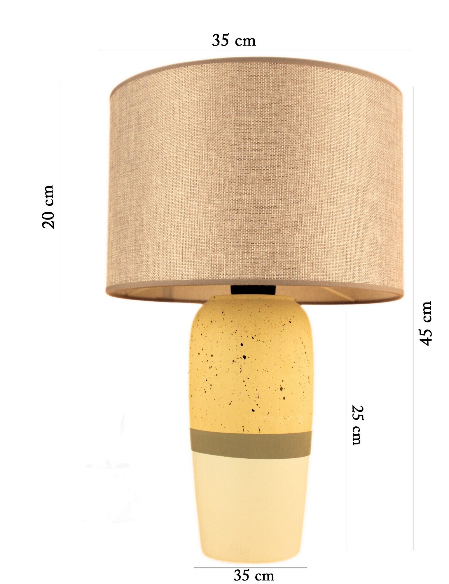 Candeeiro de Mesa de Cerâmica – 45 cm – Multicolorido