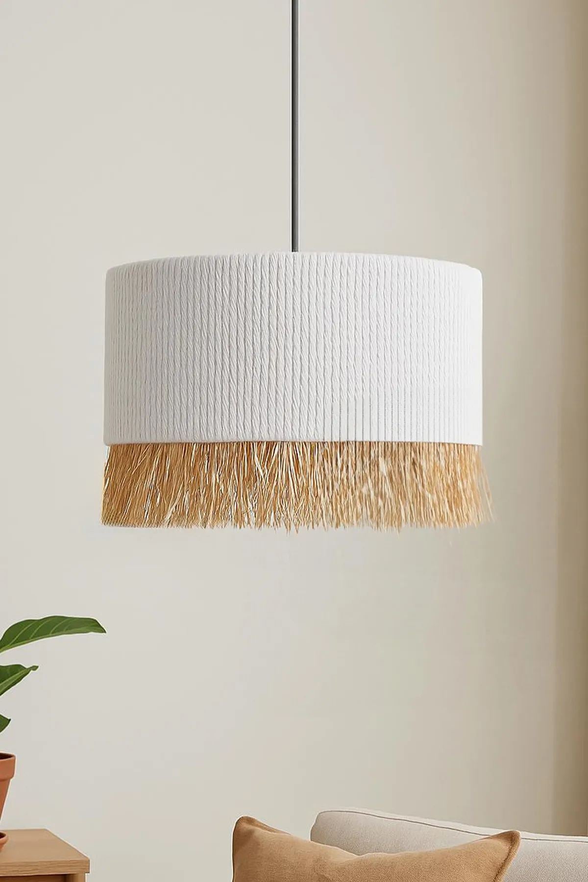 Candeeiro de Teto – 20-60 cm – Branco – Plástico