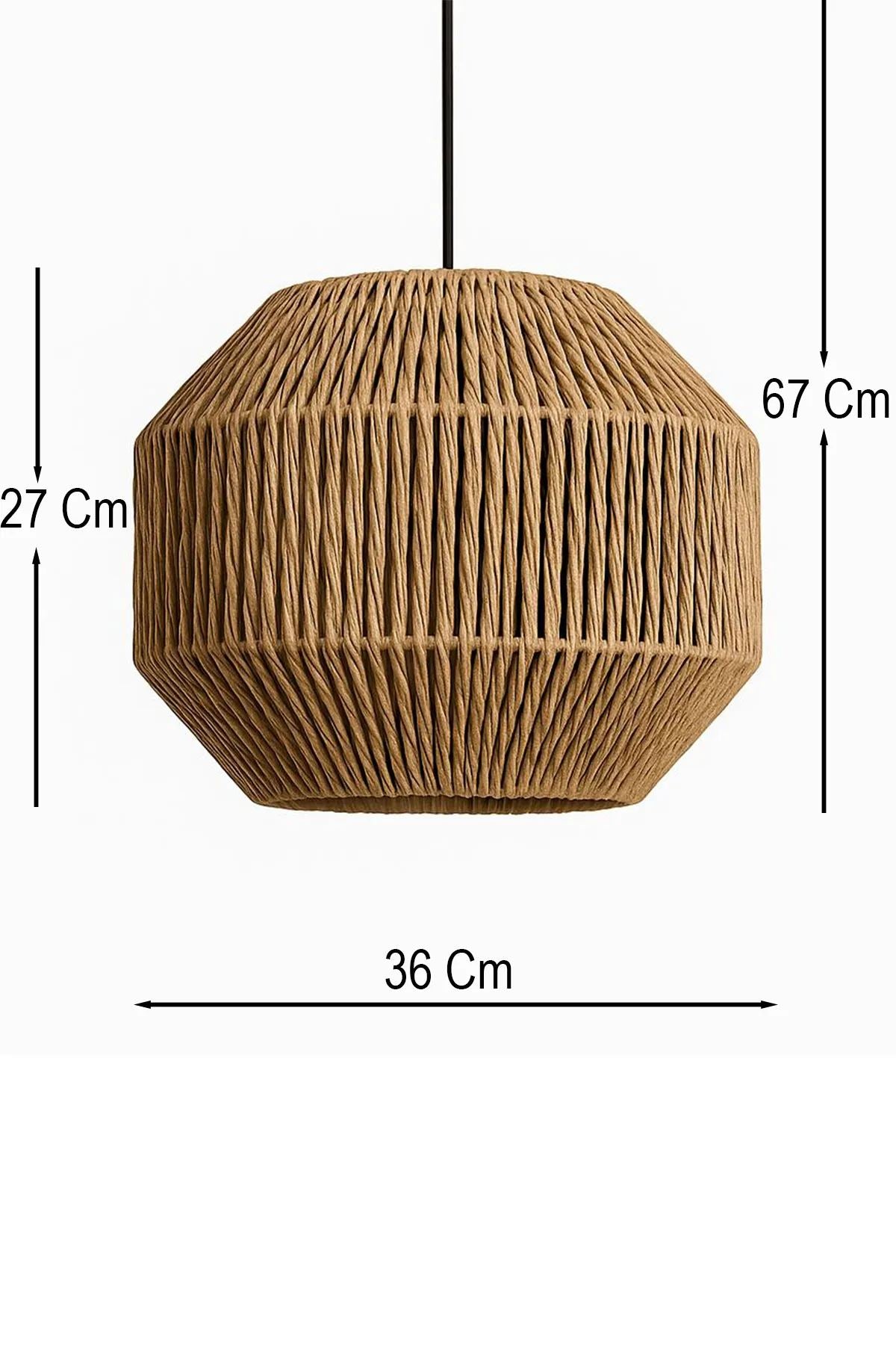 Candeeiro de Teto – 27-67 cm – Ecru – Metal