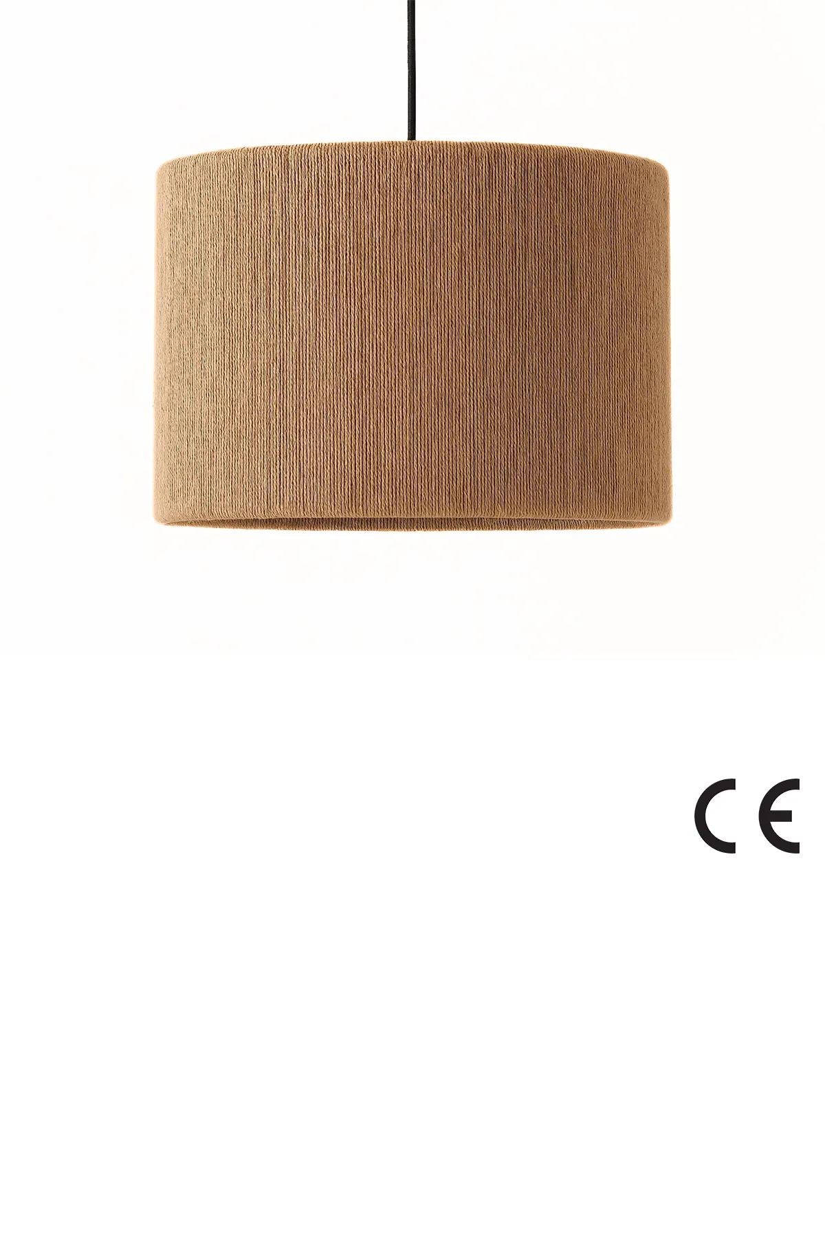 Candeeiro de Teto – Ø30 h:20 cm – Ecru – Corpo Metálico