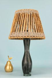 Candeeiro de Mesa de Madeira – Ø25 h:20 cm – Carvalho e Azul