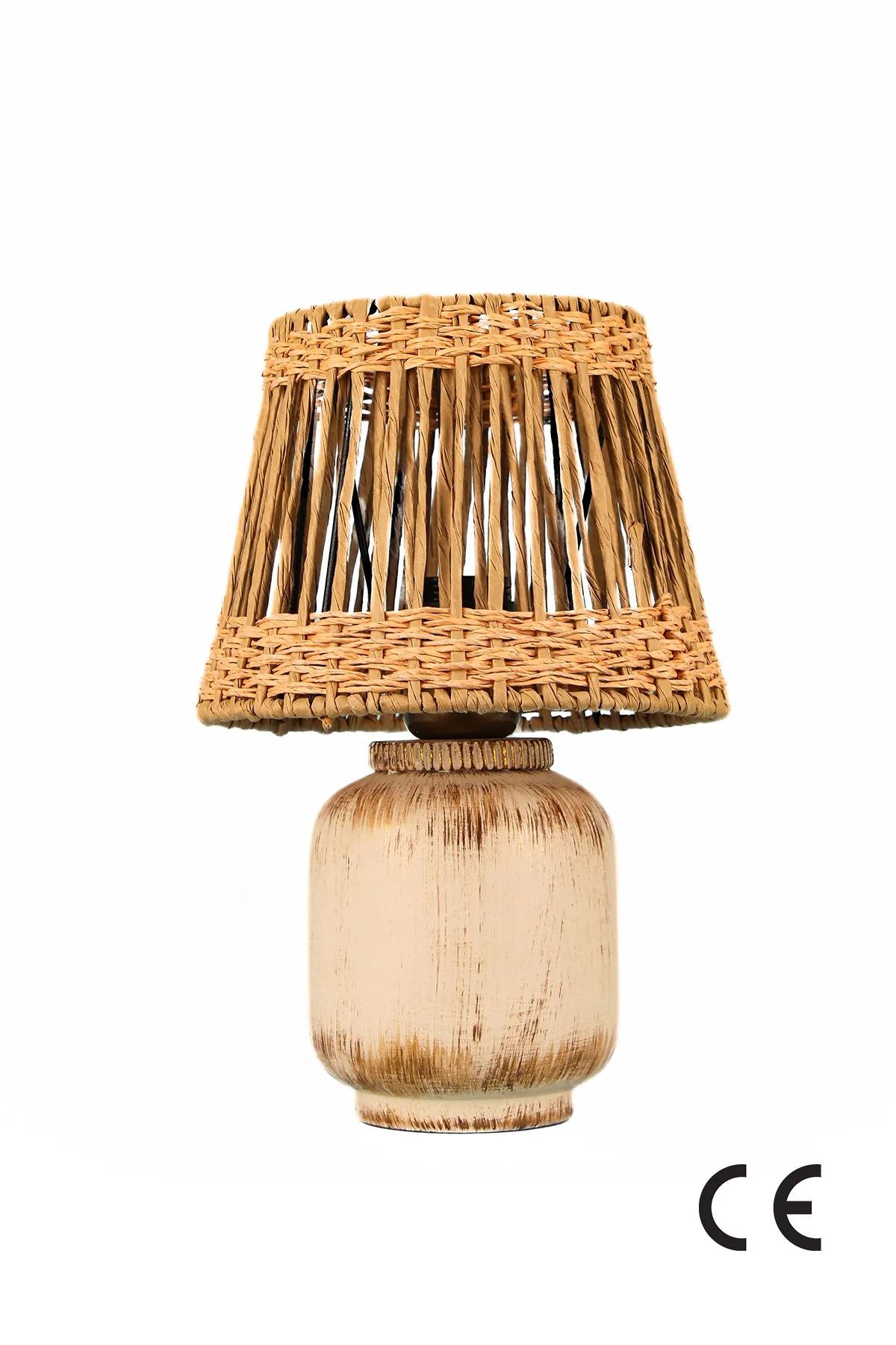 Candeeiro de Mesa – Ø20 h:15 cm – Laranja – Cerâmica