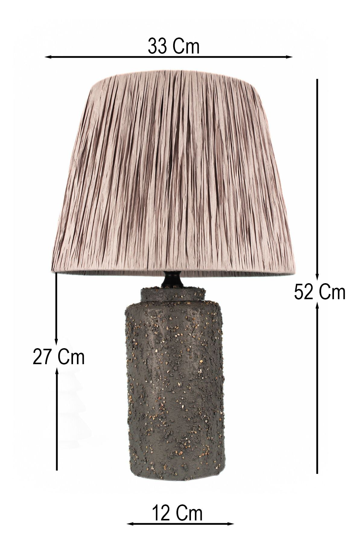 Candeeiro de Mesa de Cerâmica – Ø33 h:25 cm – Multicolorido