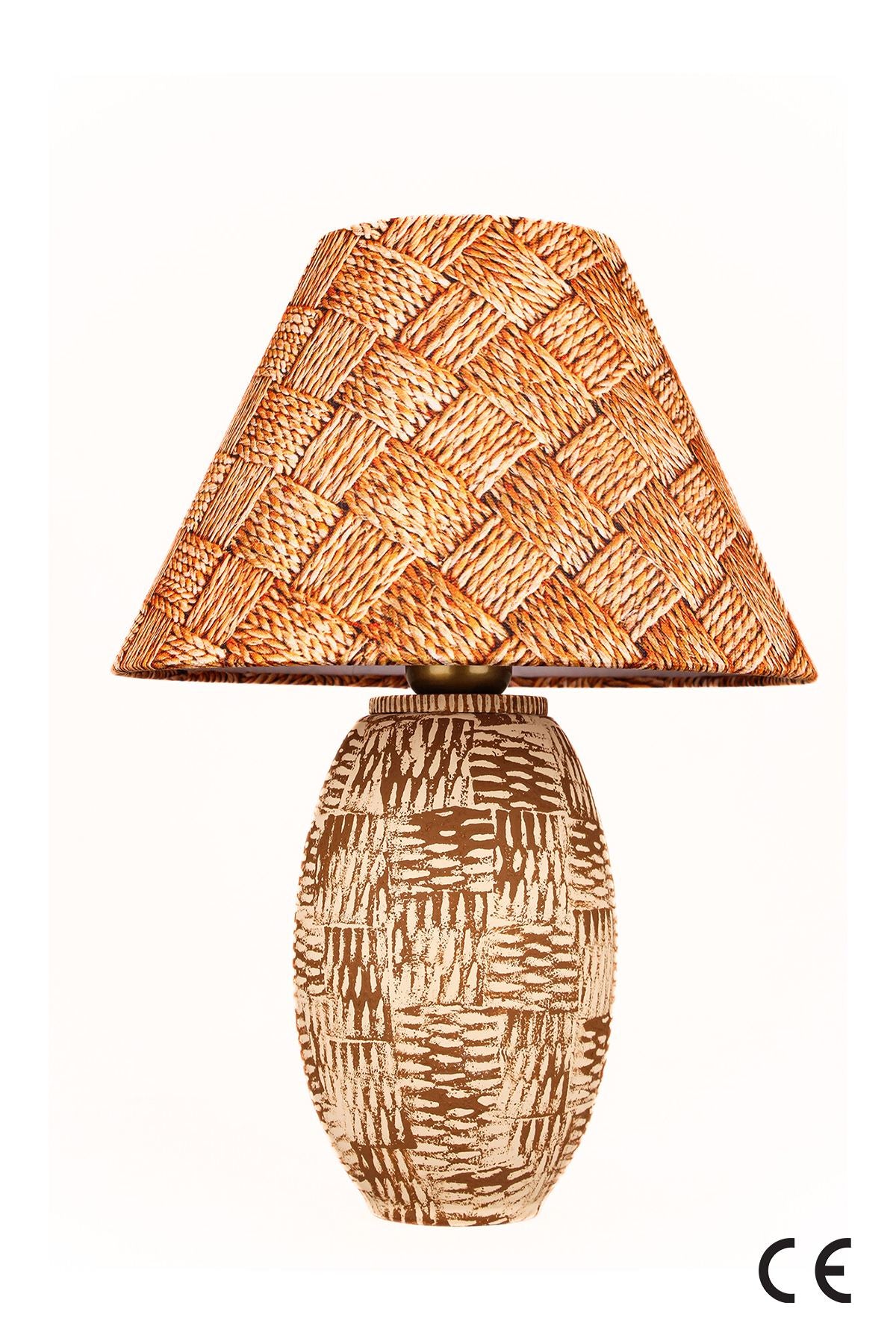 Candeeiro de Mesa de Cerâmica – Ø30 h:19 cm – Multicolorido