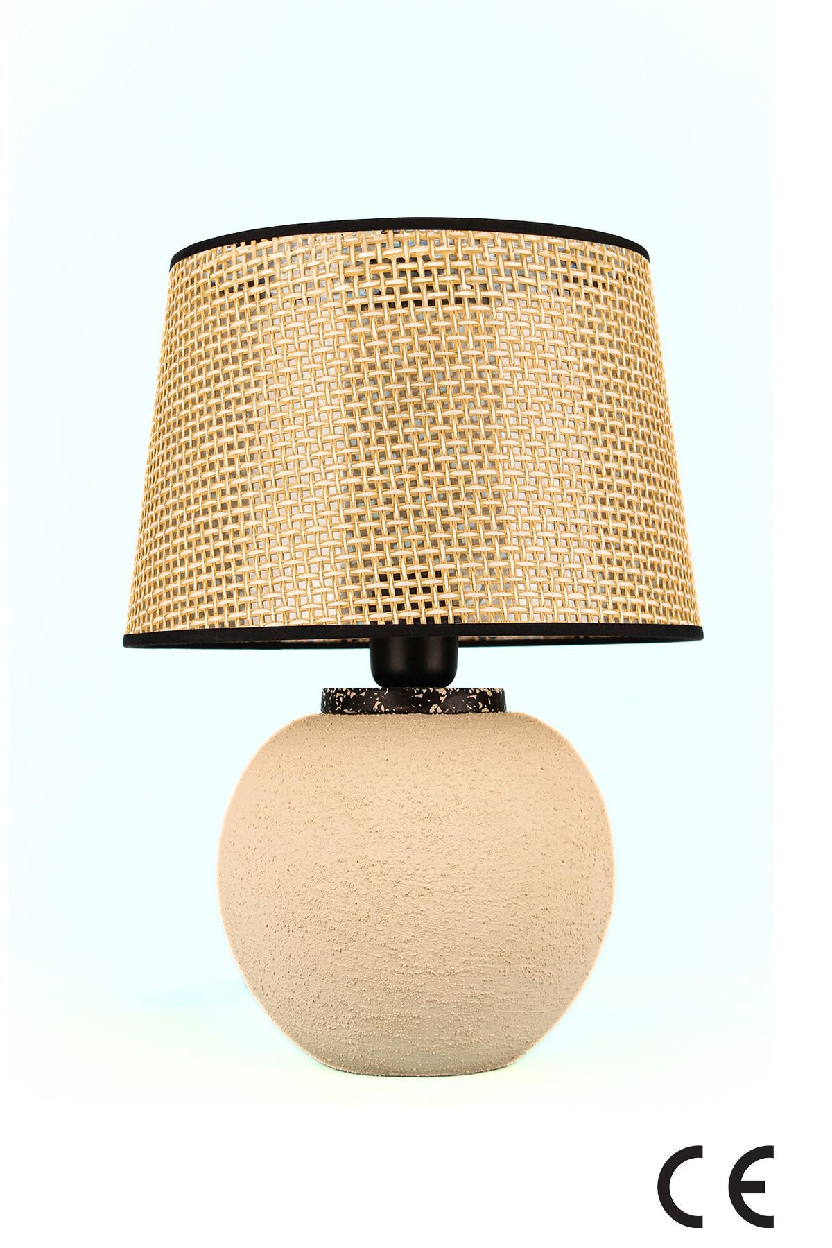 Candeeiro de Mesa de Cerâmica – Ø30 h:20 cm – Multicolorido