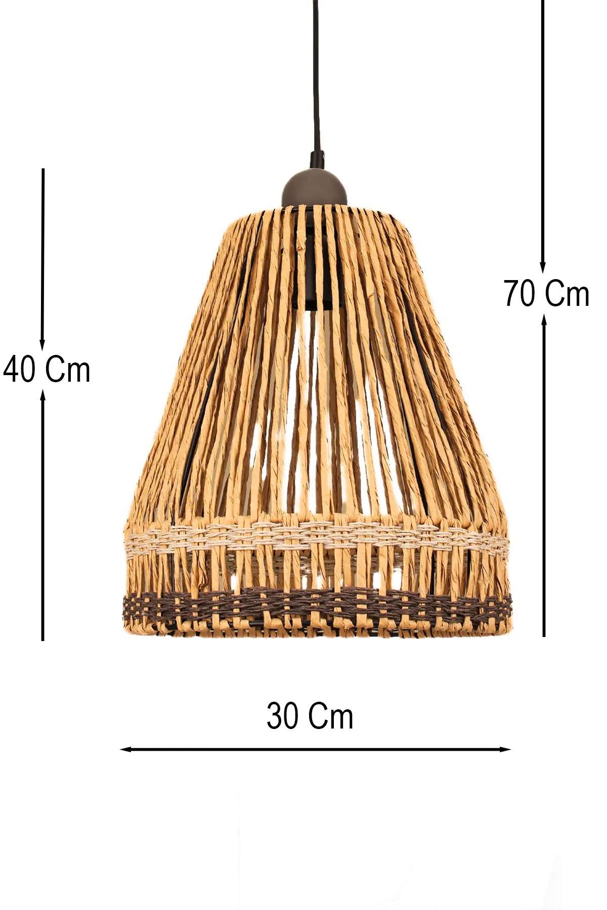 Candeeiro de Teto – 40-70 cm – Bege – Plástico