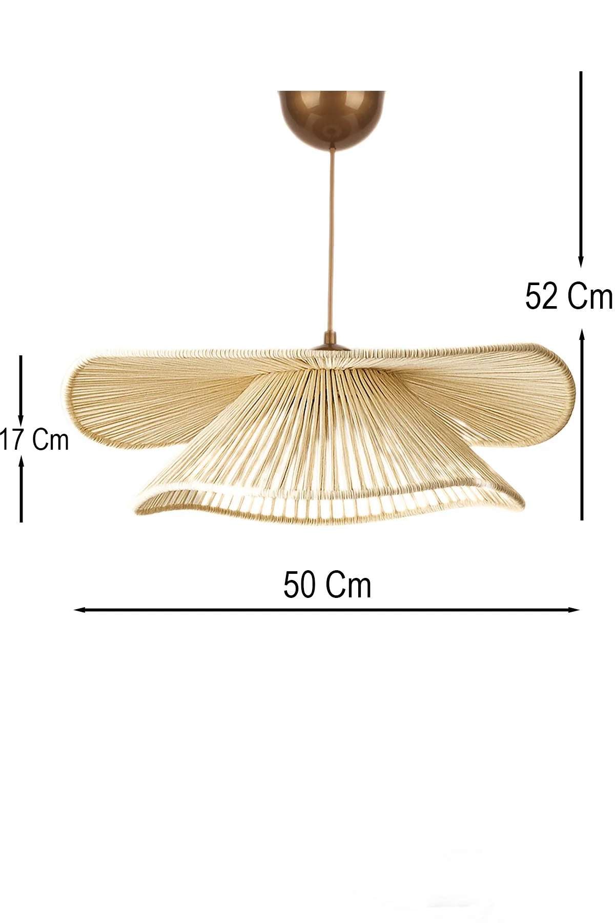 Candeeiro de Teto – 18-52 cm – Creme – Plástico