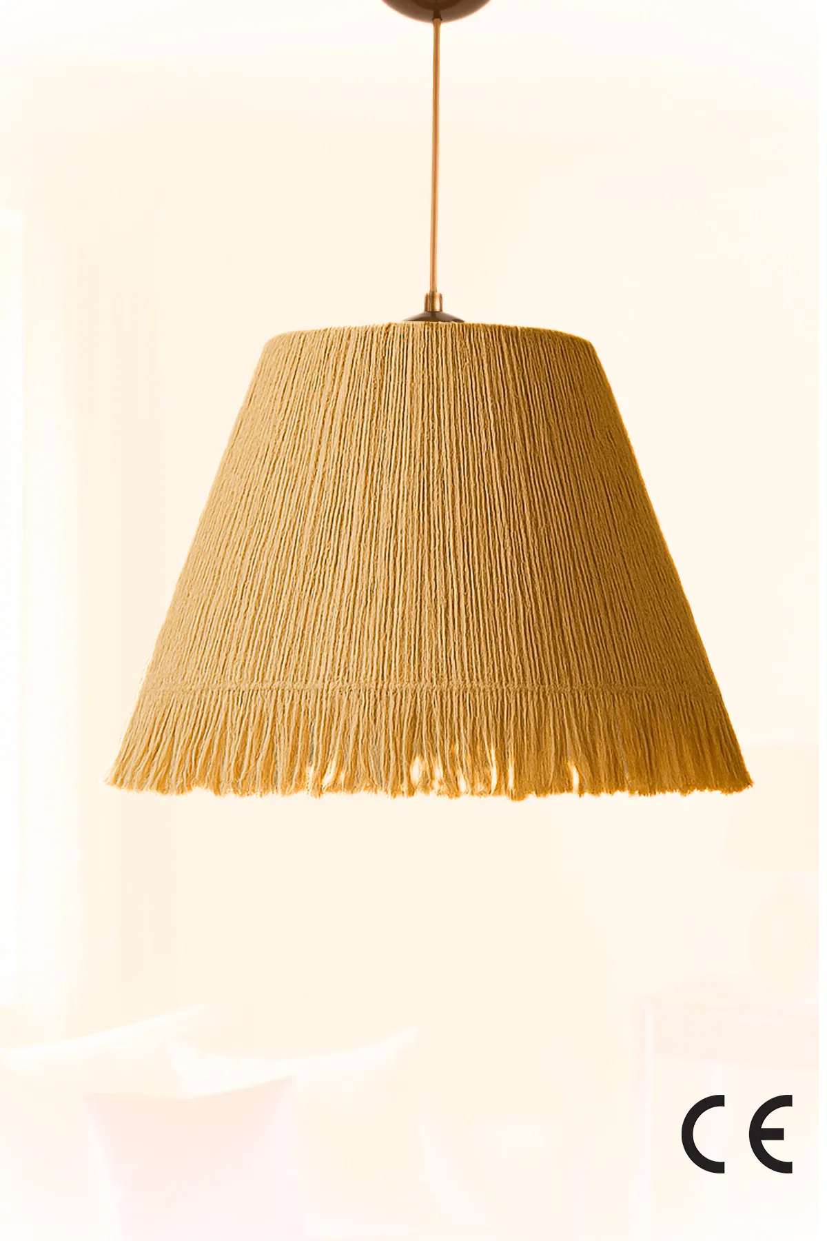 Candeeiro de Teto - 20-60 cm - Bege - plástico