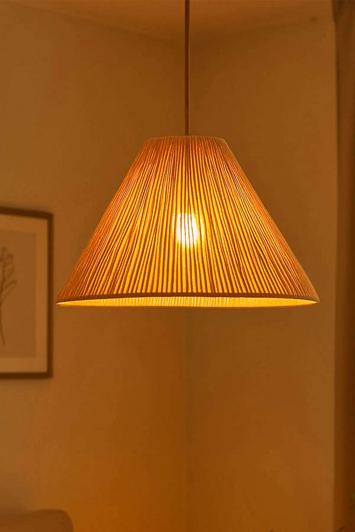 Candeeiro de Teto – 18-54 cm – Bege – Plástico