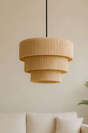 Candeeiro de Teto – 28-62 cm – Creme – Plástico