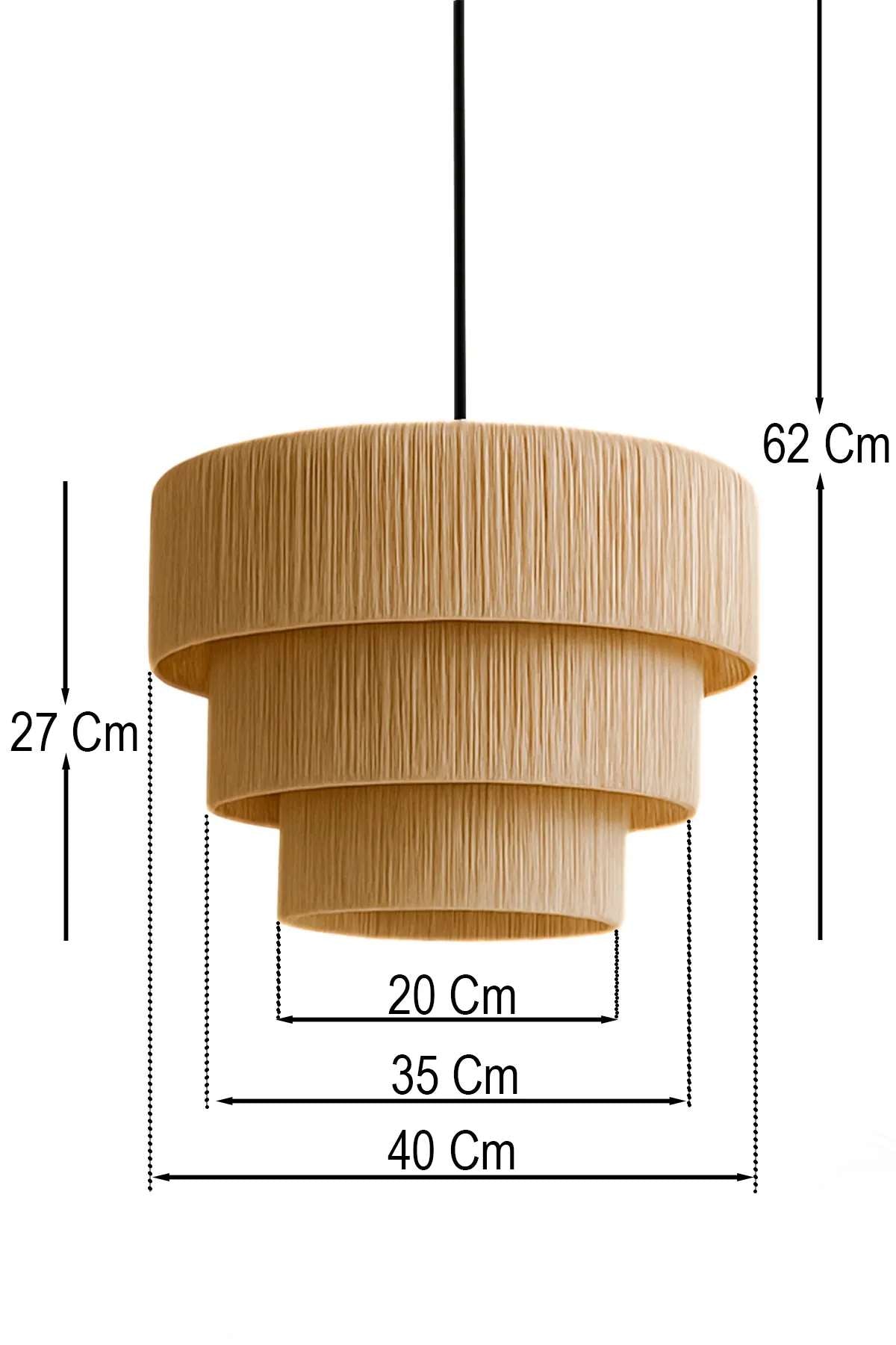 Candeeiro de Teto – 28-62 cm – Creme – Plástico