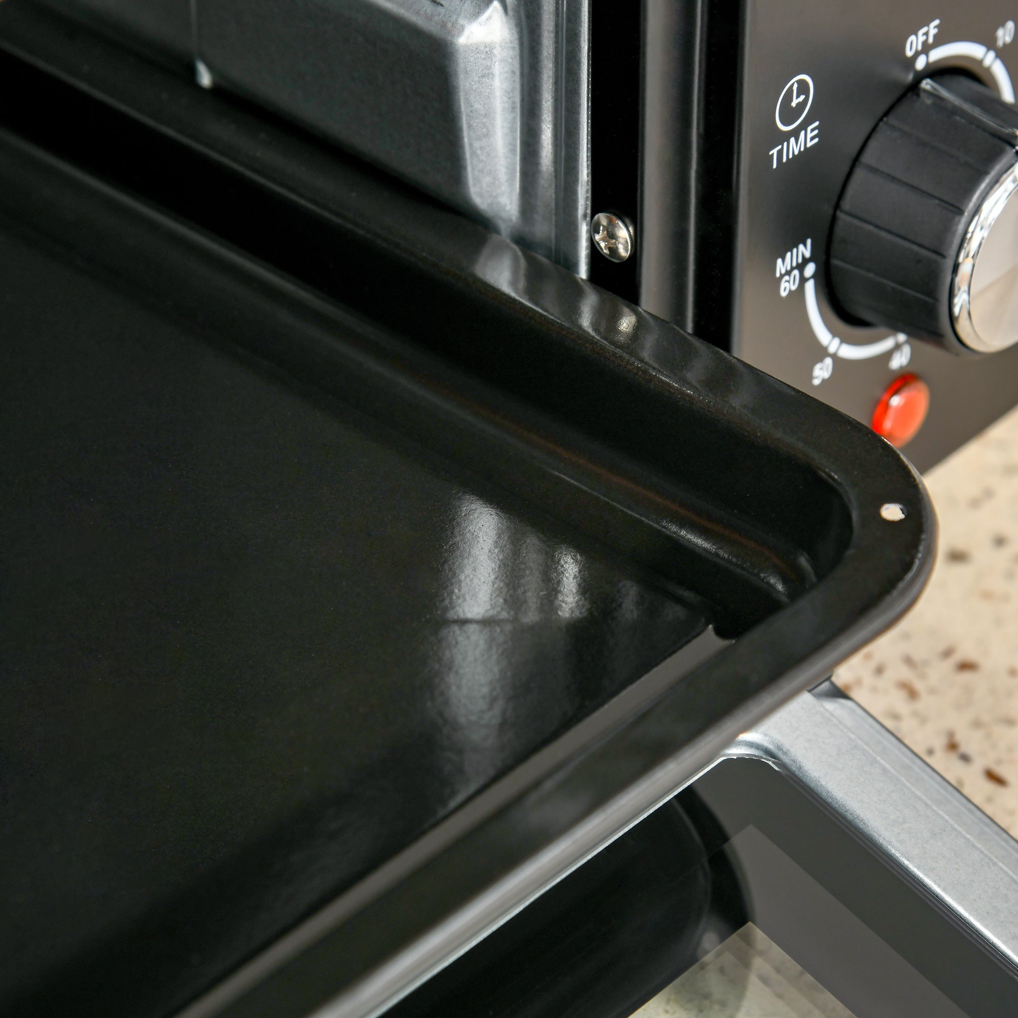 Mini Forno Elétrico – 21L – Preto – Metal e Vidro Temperado