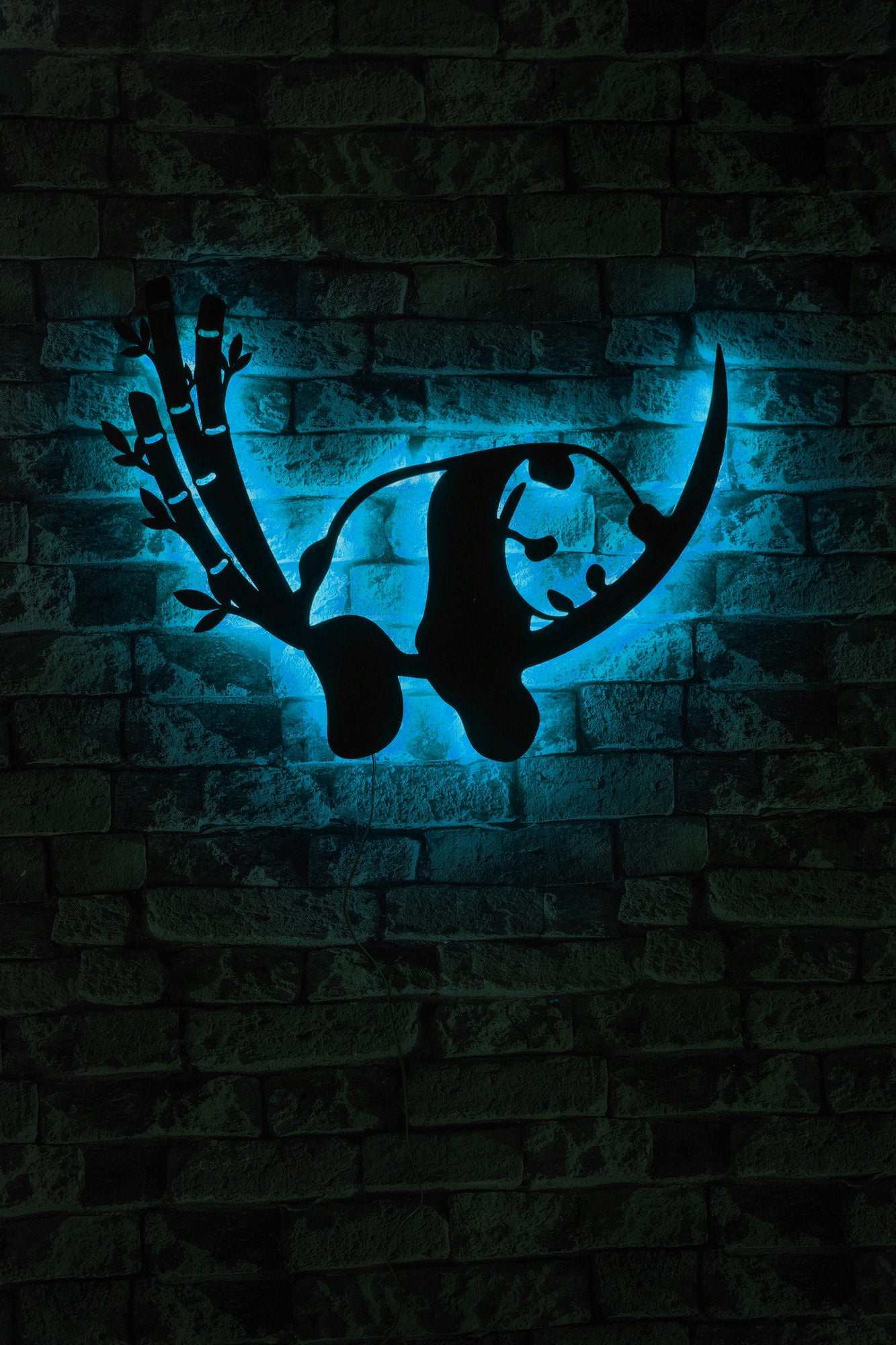 Iluminação LED Decorativa Azul com Base MDF - 60 LEDs/m e Adaptador 12V Incluído