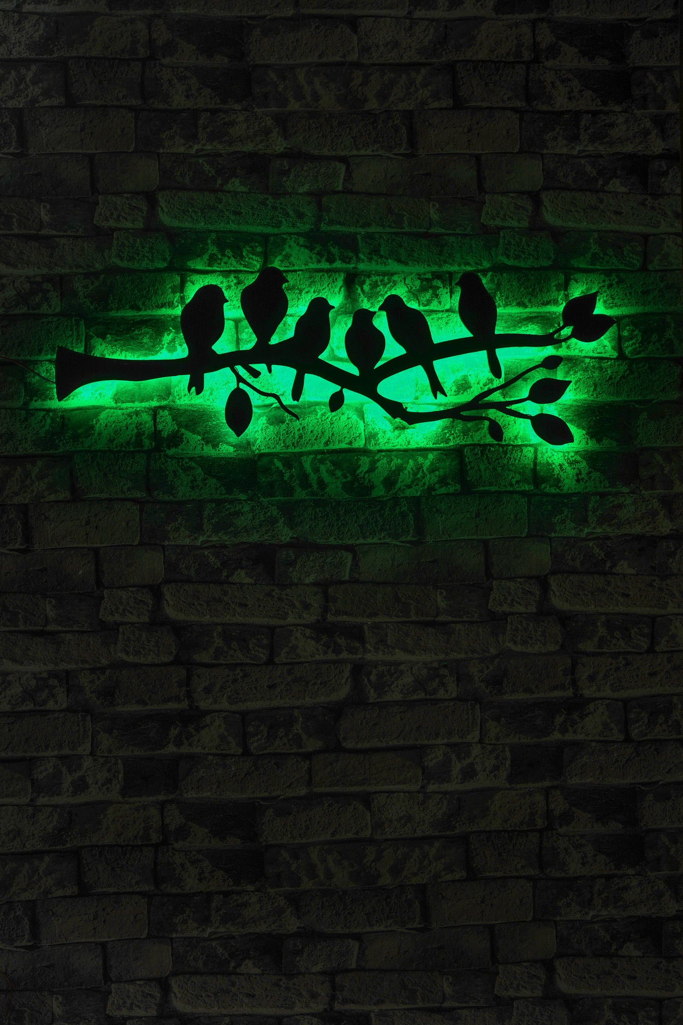 Iluminação LED Decorativa Verde com Base MDF - 60 LEDs/m e Adaptador 12V Incluído