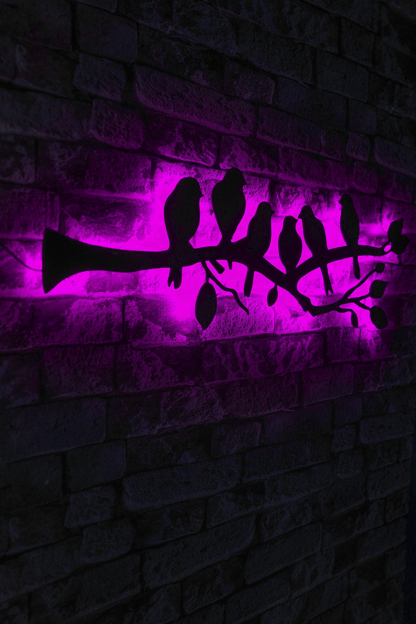 Iluminação LED Decorativa Rosa com Base MDF - 60 LEDs por Metro e Adaptador 12V Incluído