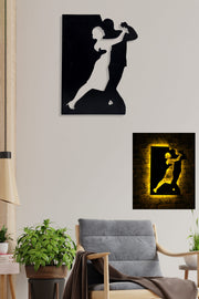 Iluminação LED Decorativa Amarela com Base MDF - 60 LEDs/m e Adaptador 12V Incluído