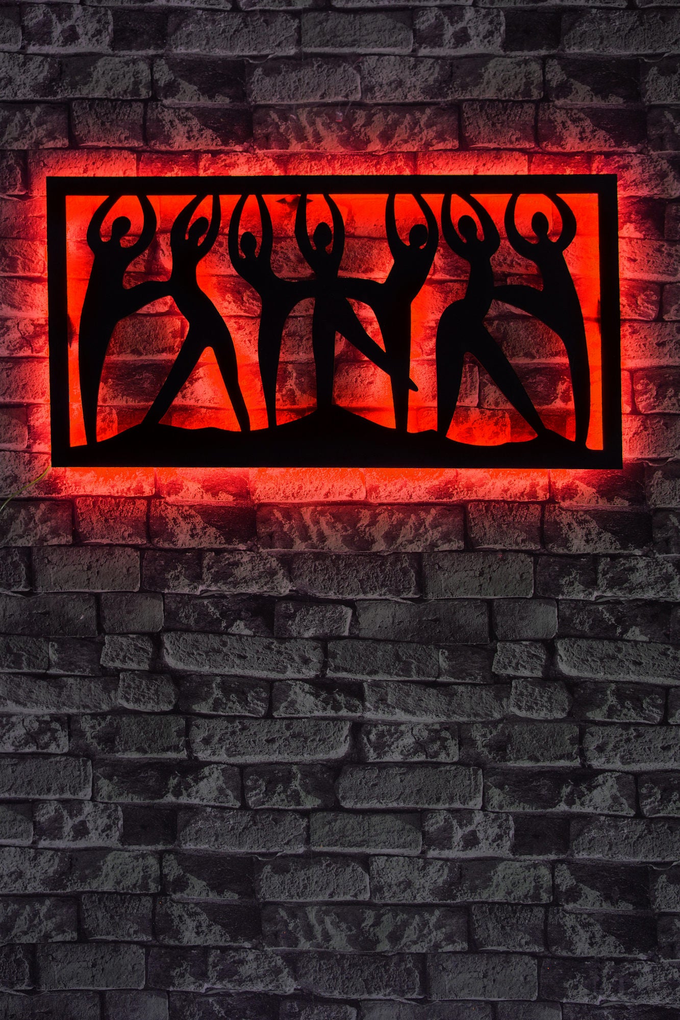 Iluminação LED Decorativa Vermelha com Base MDF - 60 LEDs/m e Adaptador 12V Incluído