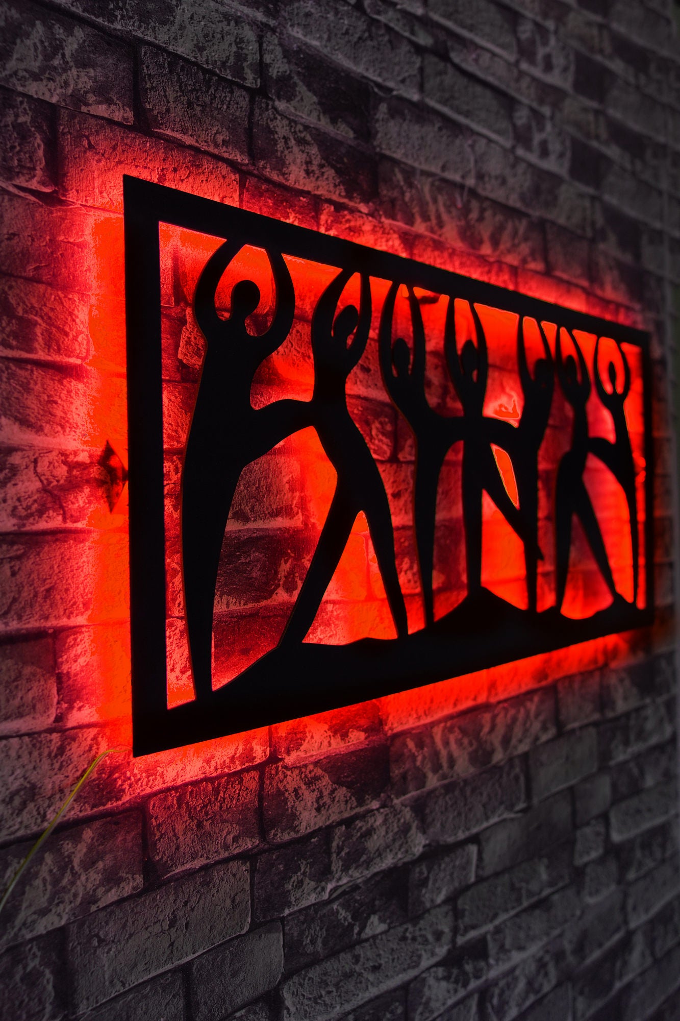 Iluminação LED Decorativa Vermelha com Base MDF - 60 LEDs/m e Adaptador 12V Incluído