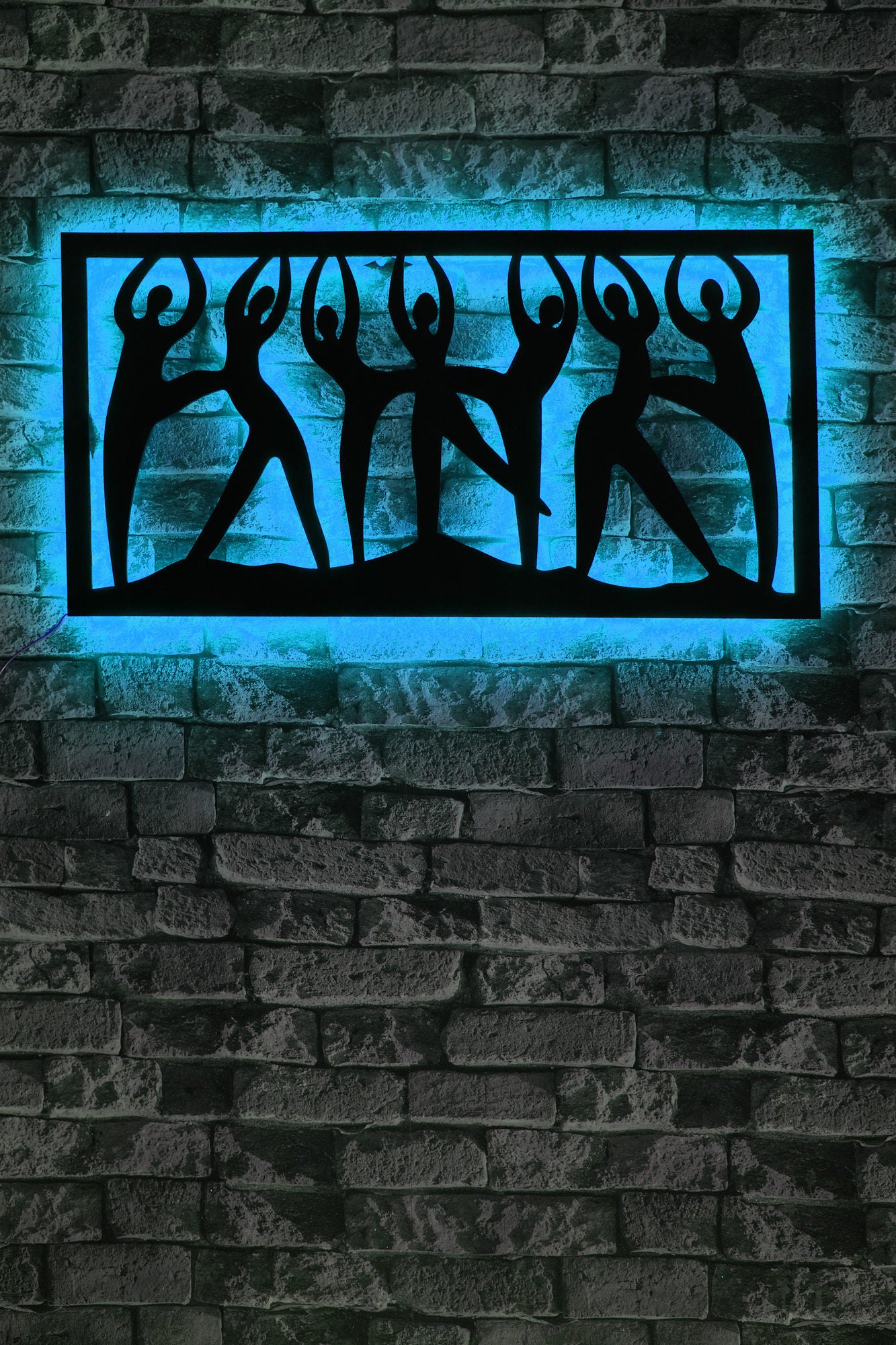 Iluminação LED Decorativa Azul com Base MDF - 60 LEDs/m e Adaptador 12V para Decoração Moderna