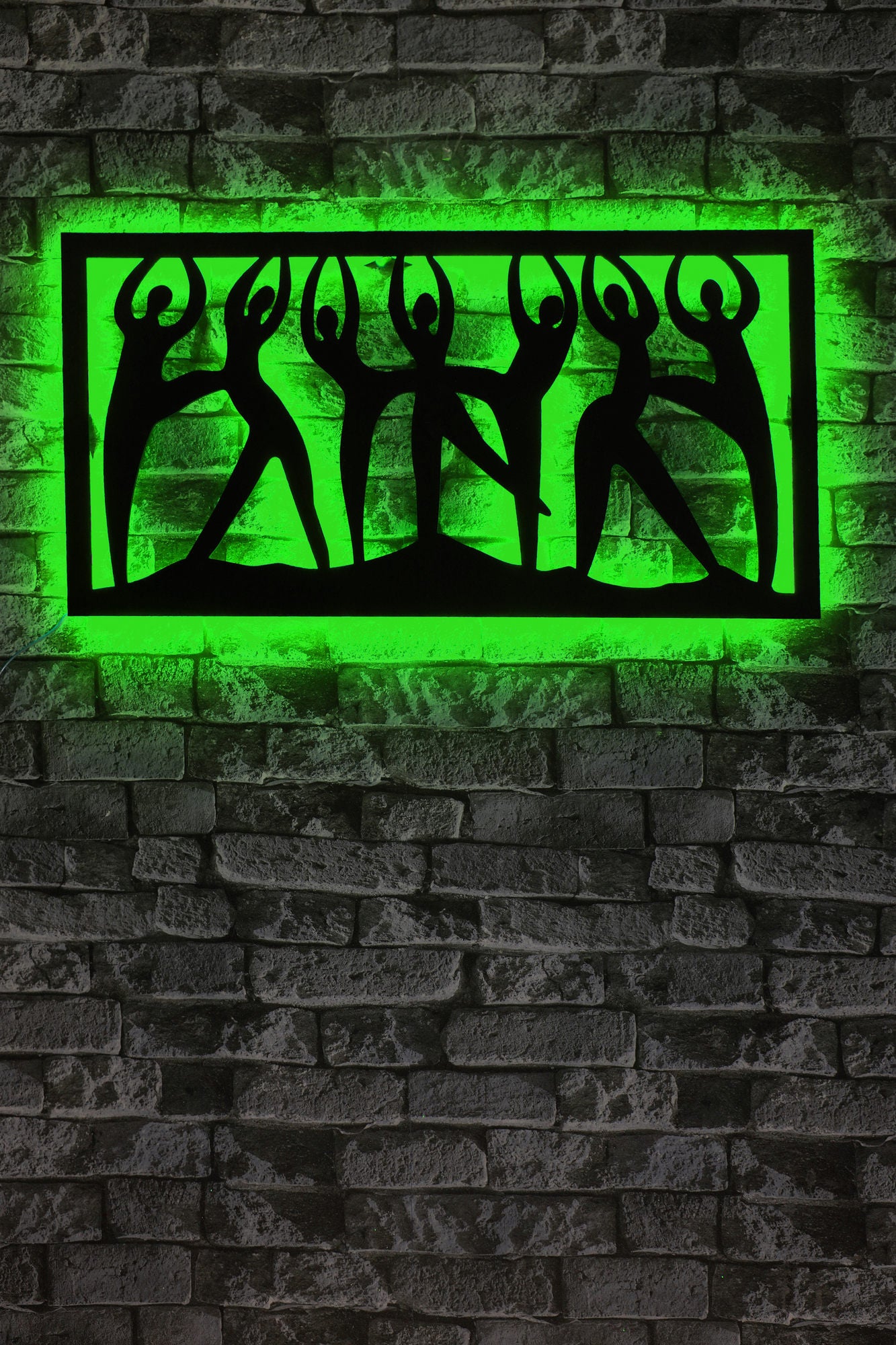 Iluminação LED Decorativa Verde com Base MDF - 60 LEDs por Metro e Adaptador 12V Incluído