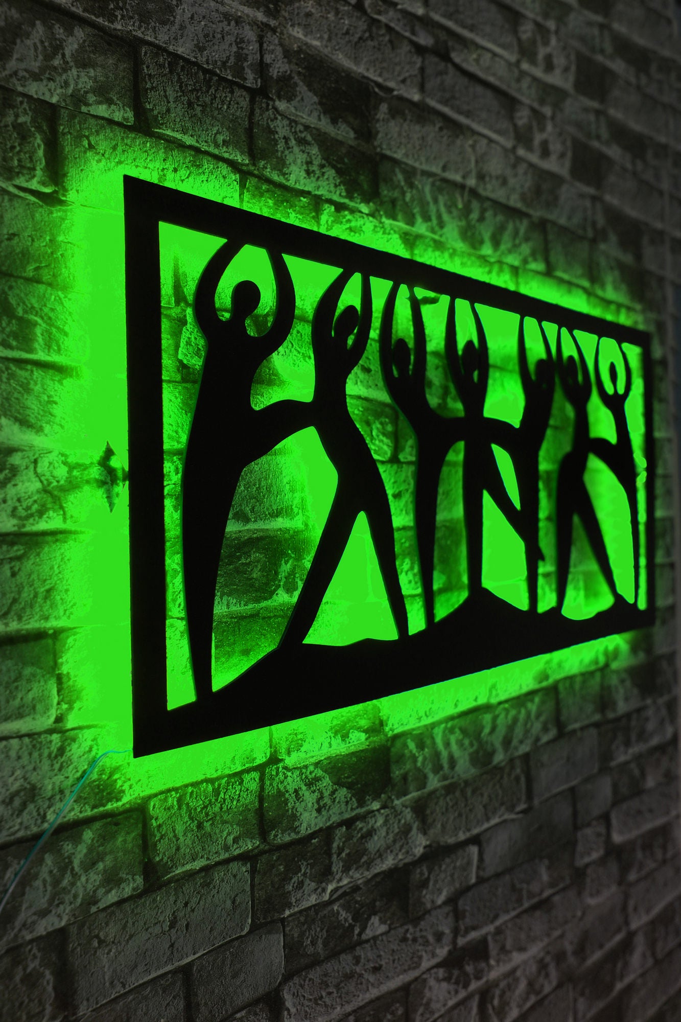 Iluminação LED Decorativa Verde com Base MDF - 60 LEDs por Metro e Adaptador 12V Incluído
