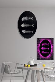 Painel LED Decorativo Rosa 60x40cm com Base MDF - 60 LEDs por Metro e Adaptador 12V Incluído