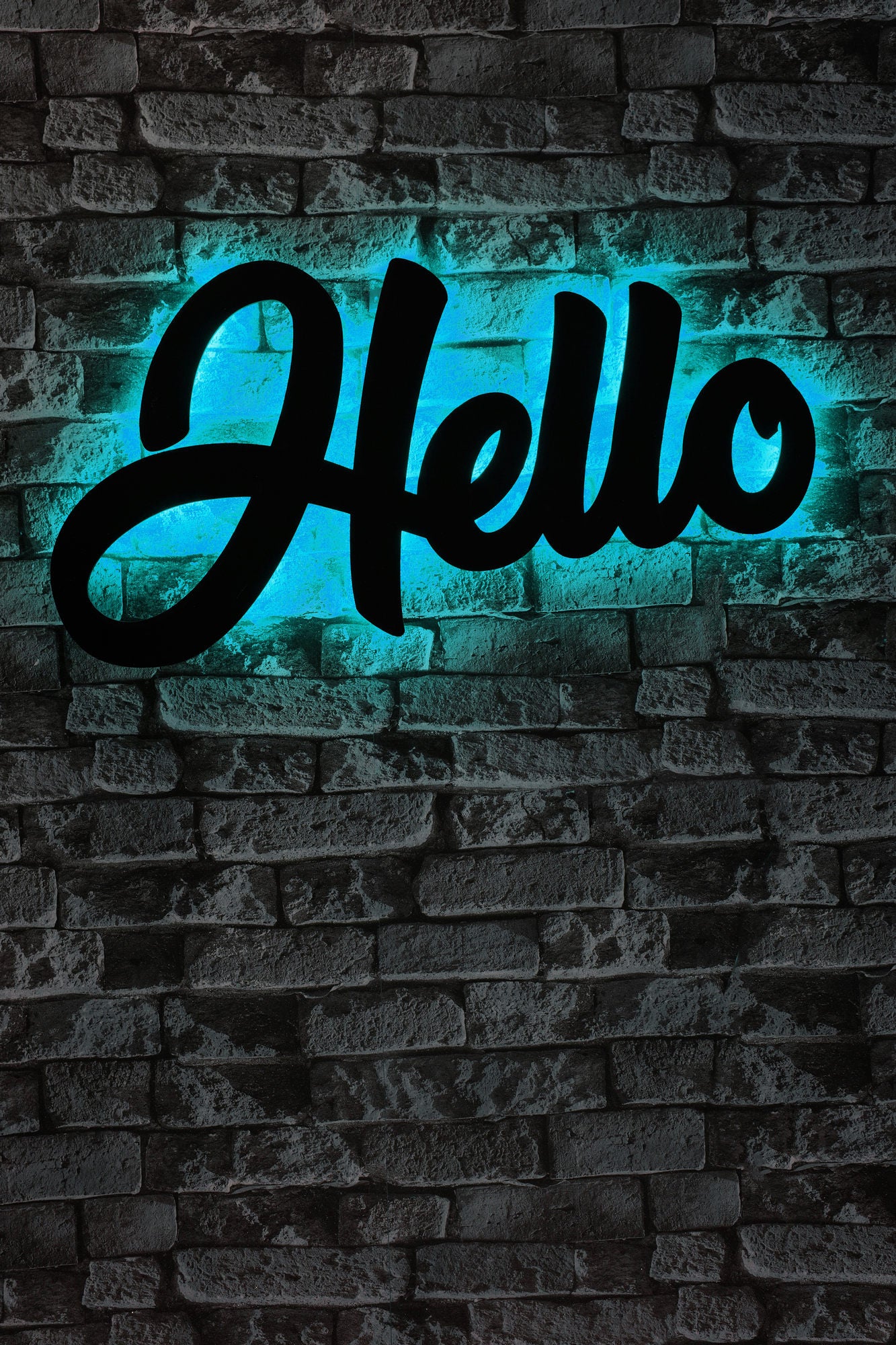 Iluminação LED Decorativa Azul com Base MDF - 60 LEDs por Metro e Adaptador 12V Incluído