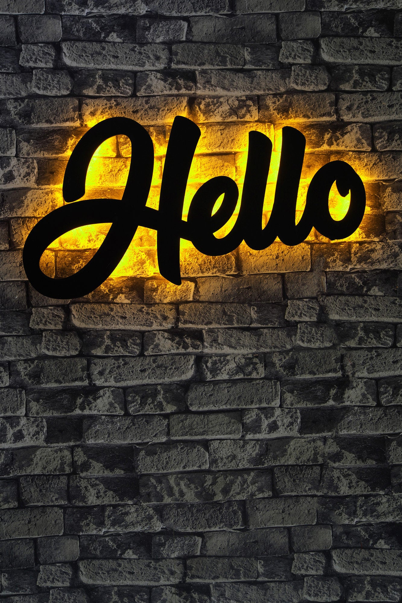 Iluminação LED Decorativa Amarela com Base MDF - 60 LEDs/m e Adaptador 12V Incluído