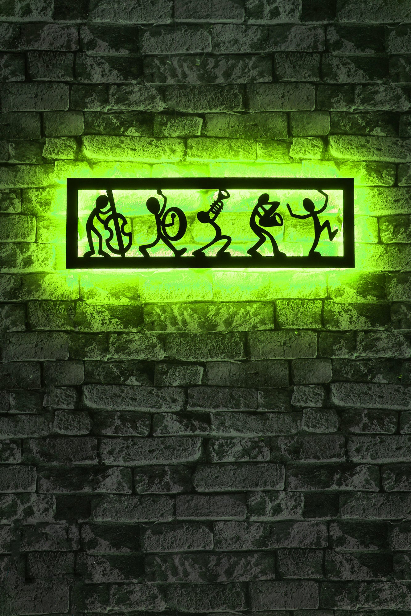 Iluminação LED Decorativa Verde com Base MDF - 60 LEDs por Metro e Adaptador 12V Incluído