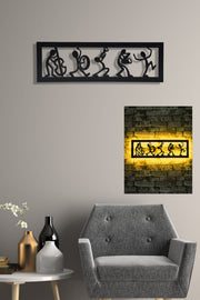 Iluminação LED Decorativa Amarela com Base MDF - 60 LEDs por Metro e Adaptador 12V