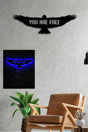 Iluminação LED Decorativa Azul com Base MDF - 60 LEDs/m e Adaptador 12V Incluído