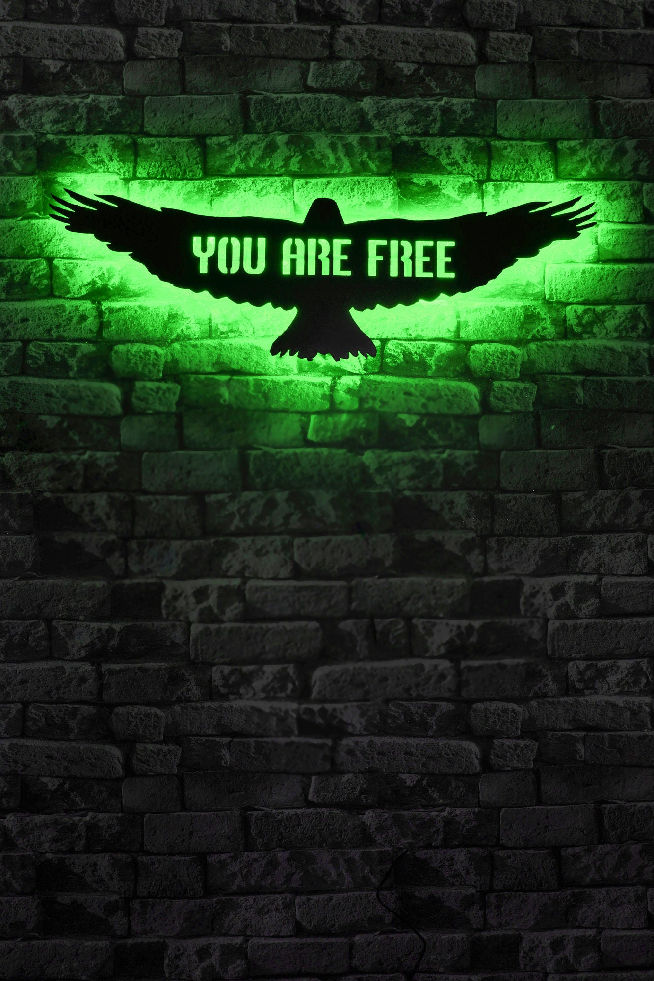 Iluminação LED Decorativa Verde com Base MDF - 60 LEDs/m e Adaptador 12V Incluído