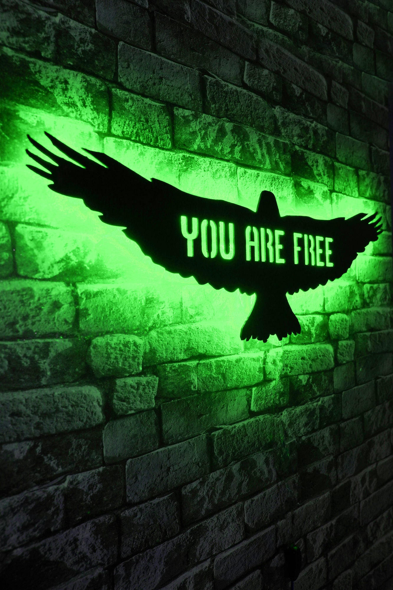 Iluminação LED Decorativa Verde com Base MDF - 60 LEDs/m e Adaptador 12V Incluído