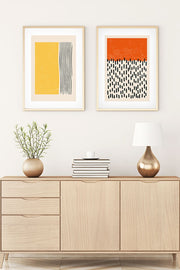Conjunto de 2 Quadros Decorativos MDF Emoldurados Multicolor 70x50cm - Transforme o Seu Espaço com Arte Moderna