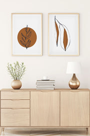 Conjunto de 2 Quadros Decorativos MDF Emoldurados Multicolor 35x50cm - Madeira Maciça