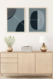 Conjunto de 2 Quadros Decorativos MDF Emoldurados Multicolor 35x50cm - Madeira Maciça